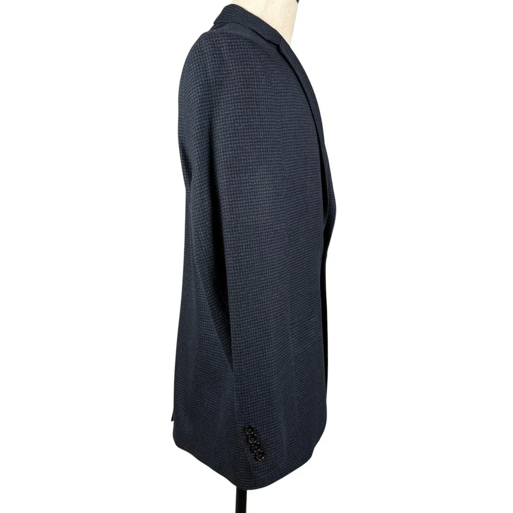Lauren Ralph Lauren Ultraflex Blazer Mens 42Long Blue Houndstooth Sport Coat NWT